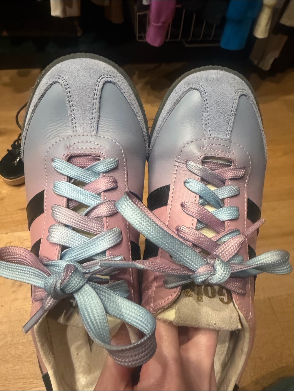 Gola Pink and Lavender Gradient Women's Sneakers ELAN OMBRE - Picture 6 of 9
